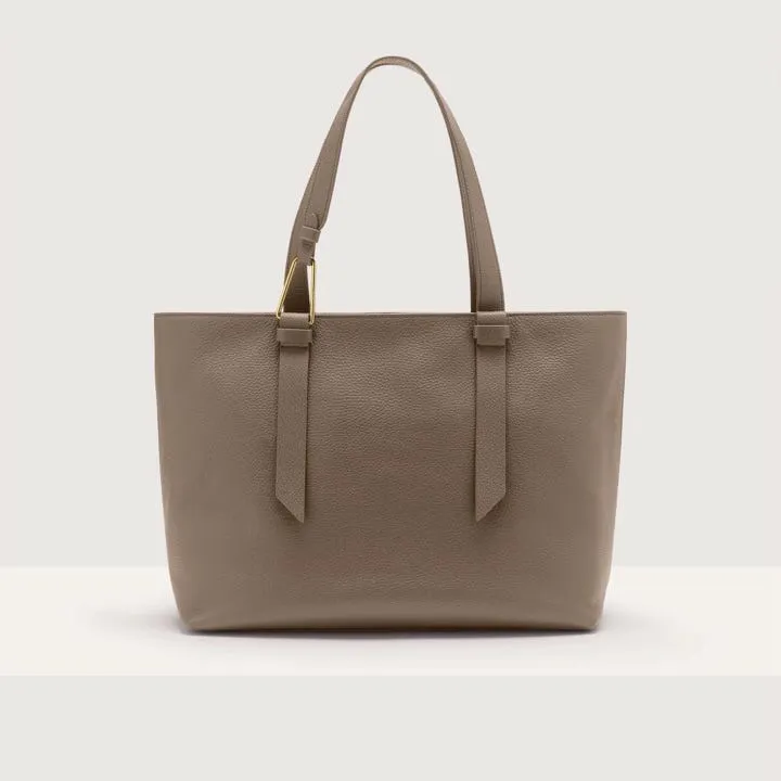 Grained Leather Tote Bag Malory Large