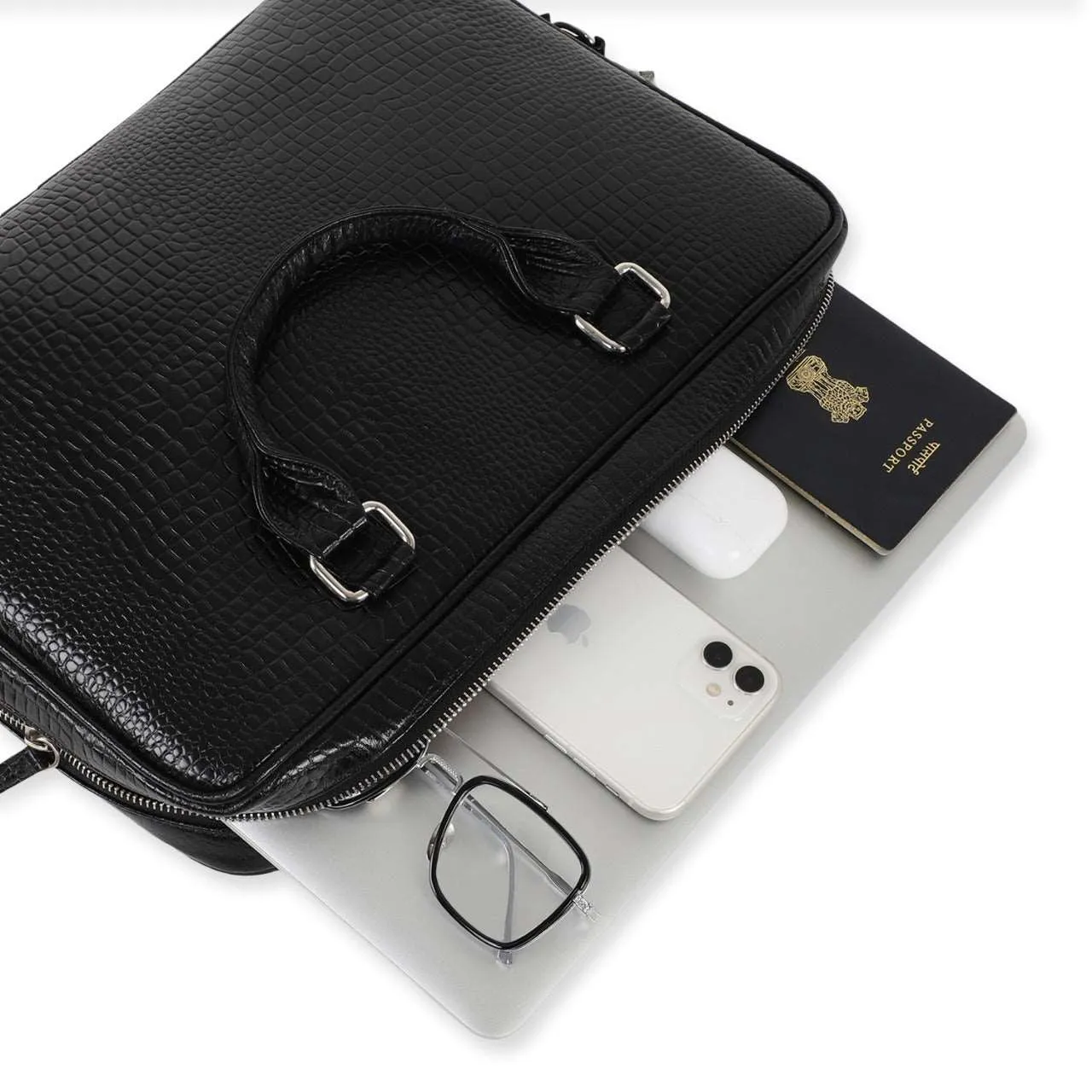 iCruze Delite Leather Bag Black
