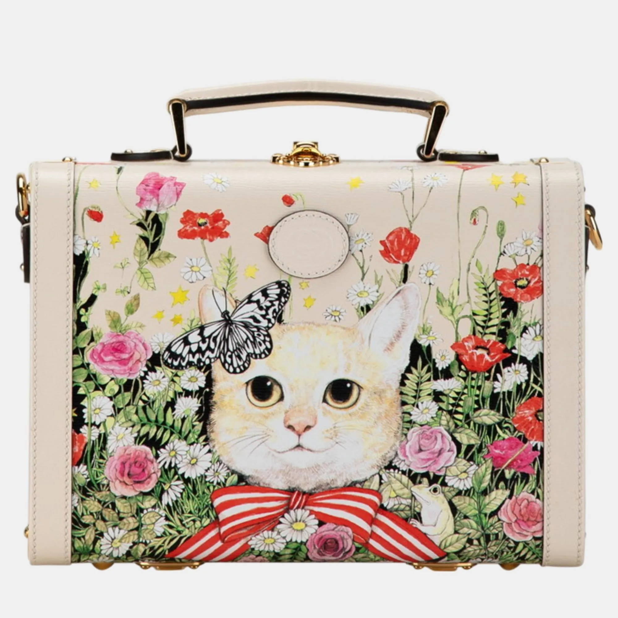 Ivory Multicolor Leather Trunk Case