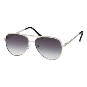 Jade Designer Aviator Sunglasses - Silver Frame - Smoke Lens
