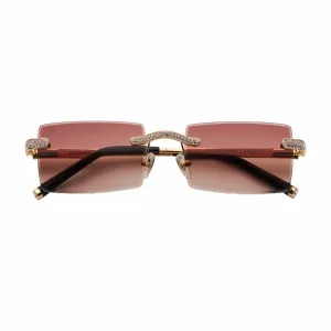 James Oro Iced Brown Tint Authentic Sunglasses (Brown)