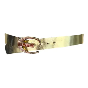 Just Cavalli Gold Leather Belt