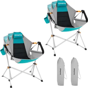 KingCamp Hammock Camping Chair, Swinging Portable Folding Camp Chairs for Adults Max 400lbs Heavy Duty Foldable Oversized Rocker with Aluminum Alloy Frame Cup Holder for Outdoor Beach Patio Sport