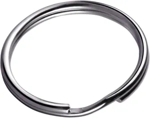 KINGFOREST 100-Pack Split Key Rings (1 Inch/25mm) - Silver Nickel Metal Keychain Rings for Keys, DIY Crafts, Bags & Accessories - Durable Bulk Keyring Hardware with Smooth Edges