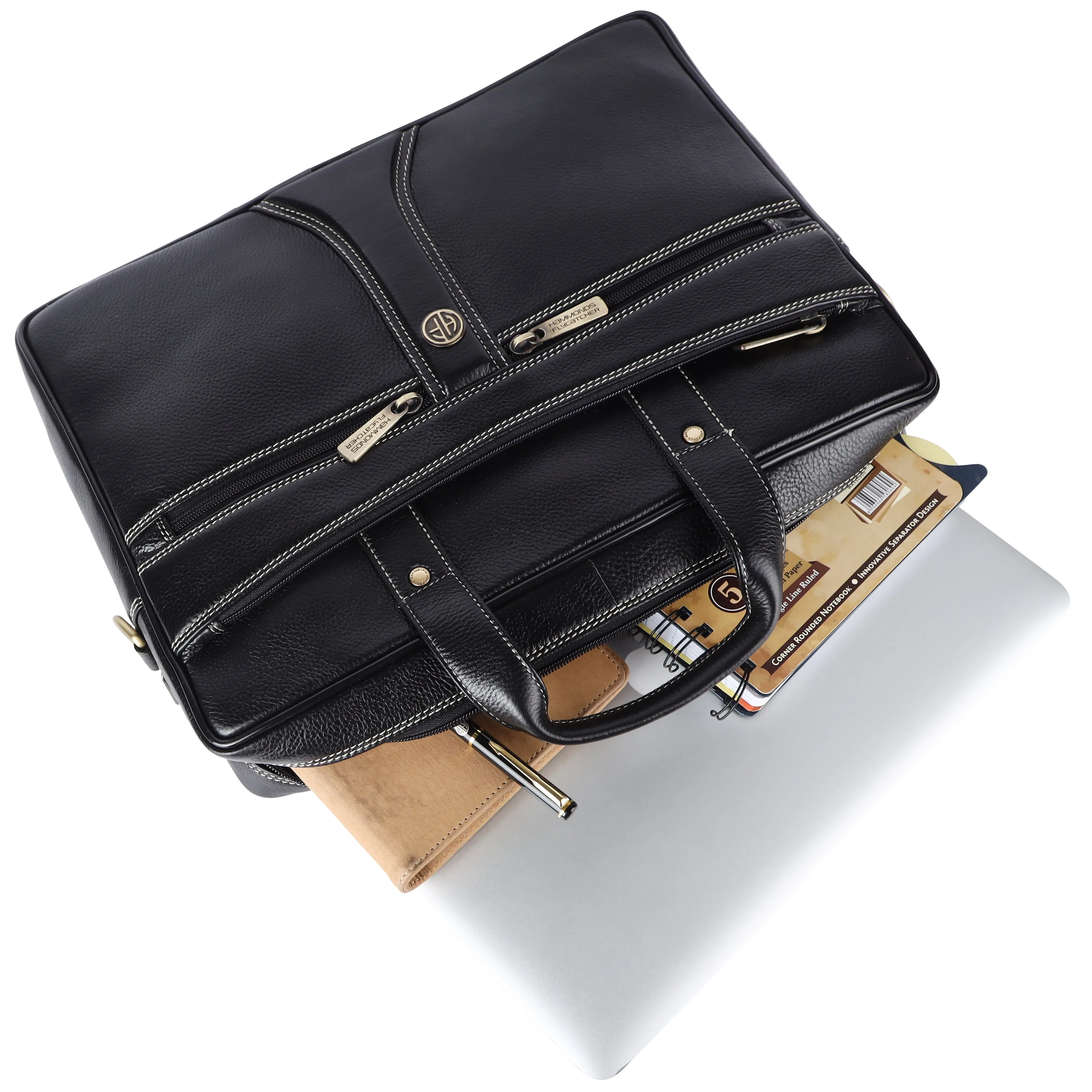 Leather Laptop Office Bag for Men - Messenger Shoulder Bag - Fits 14/15.6/16 Inch Laptop