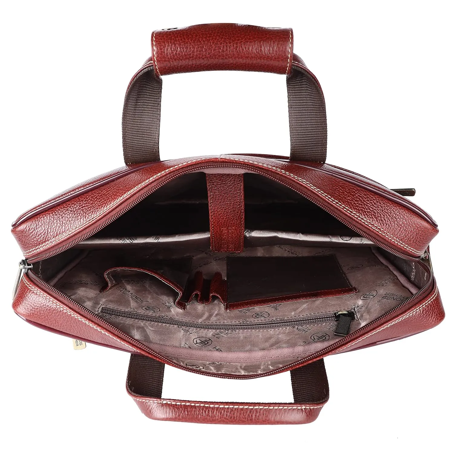 Leather Laptop Office Bag for Men - Messenger Shoulder Bag - Fits 14/15.6/16 Inch Laptop