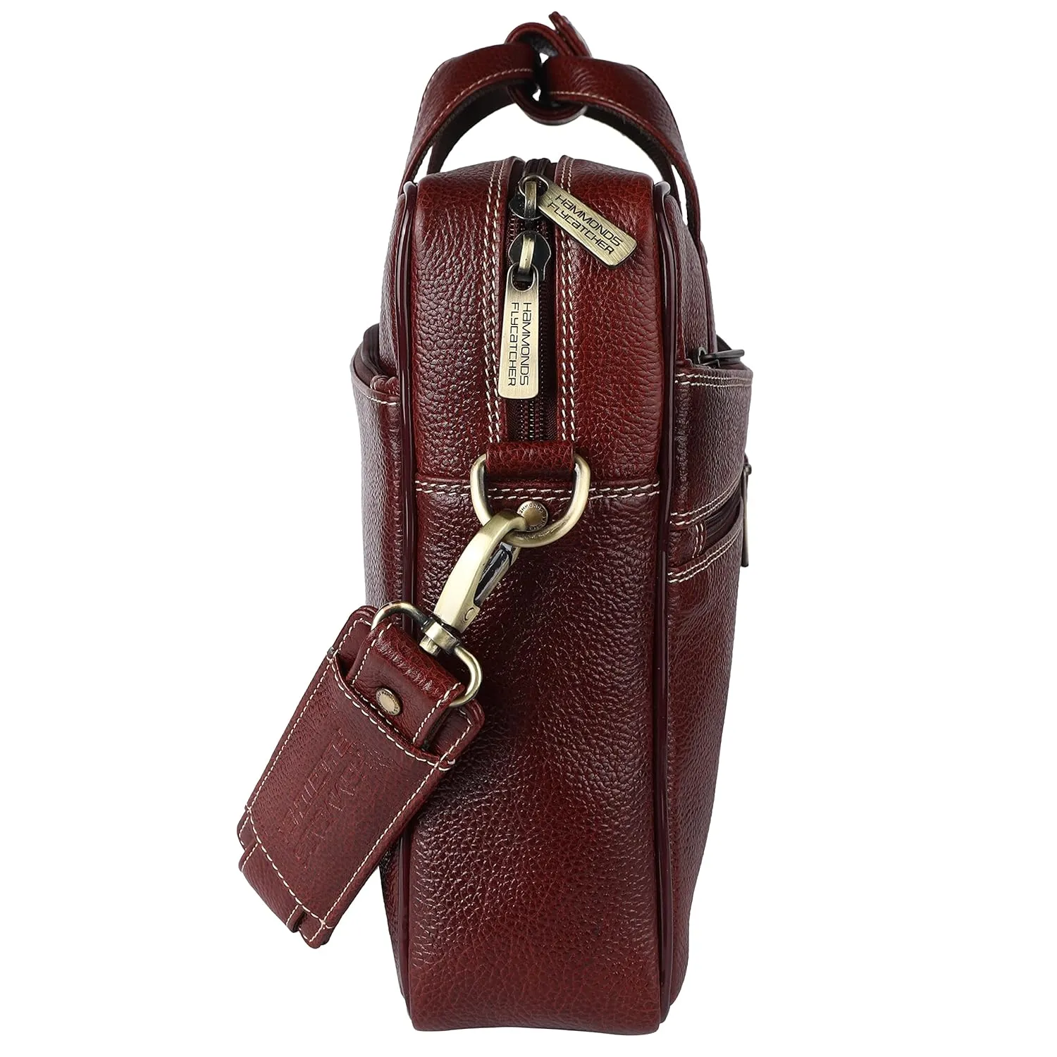 Leather Laptop Office Bag for Men - Messenger Shoulder Bag - Fits 14/15.6/16 Inch Laptop
