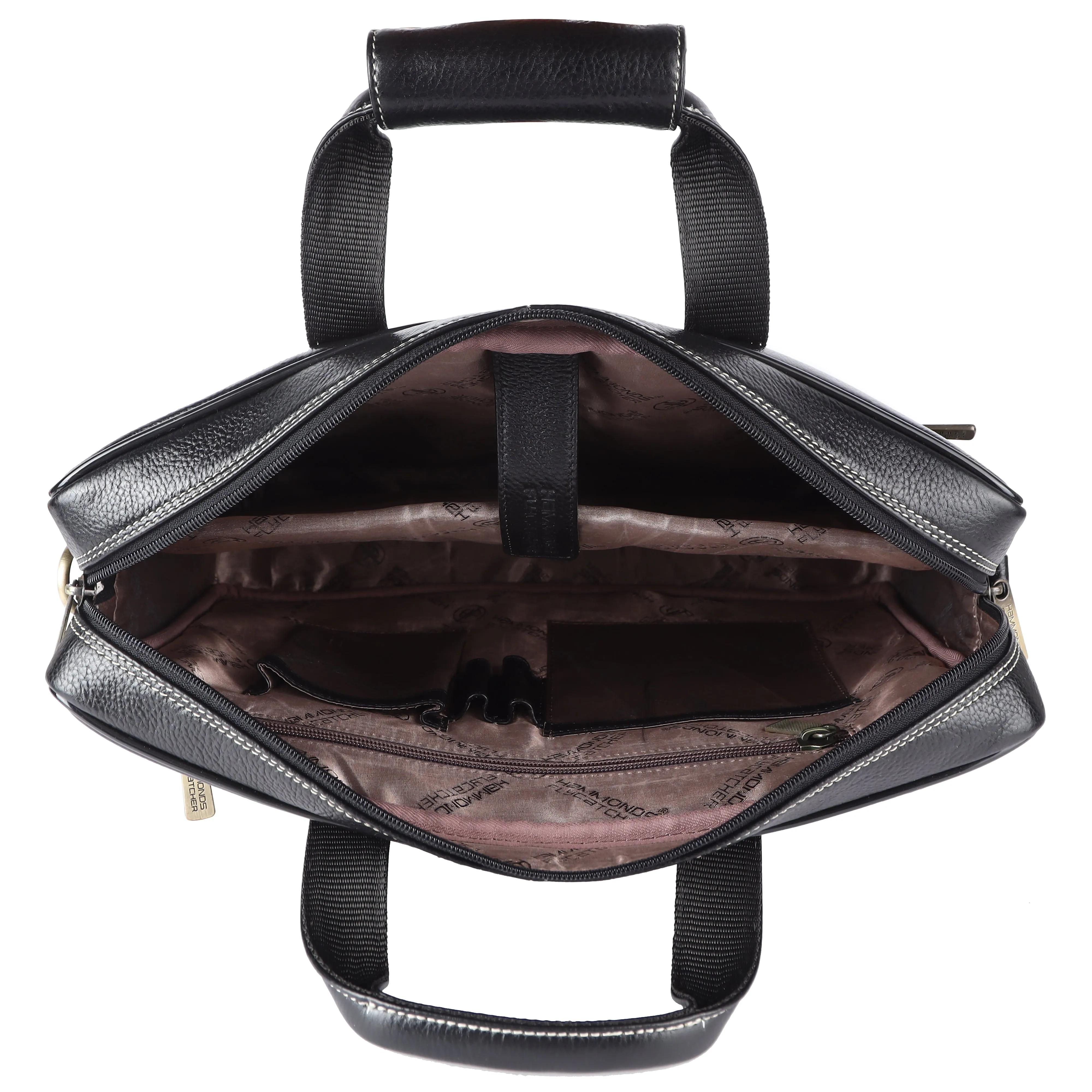 Leather Laptop Office Bag for Men - Messenger Shoulder Bag - Fits 14/15.6/16 Inch Laptop