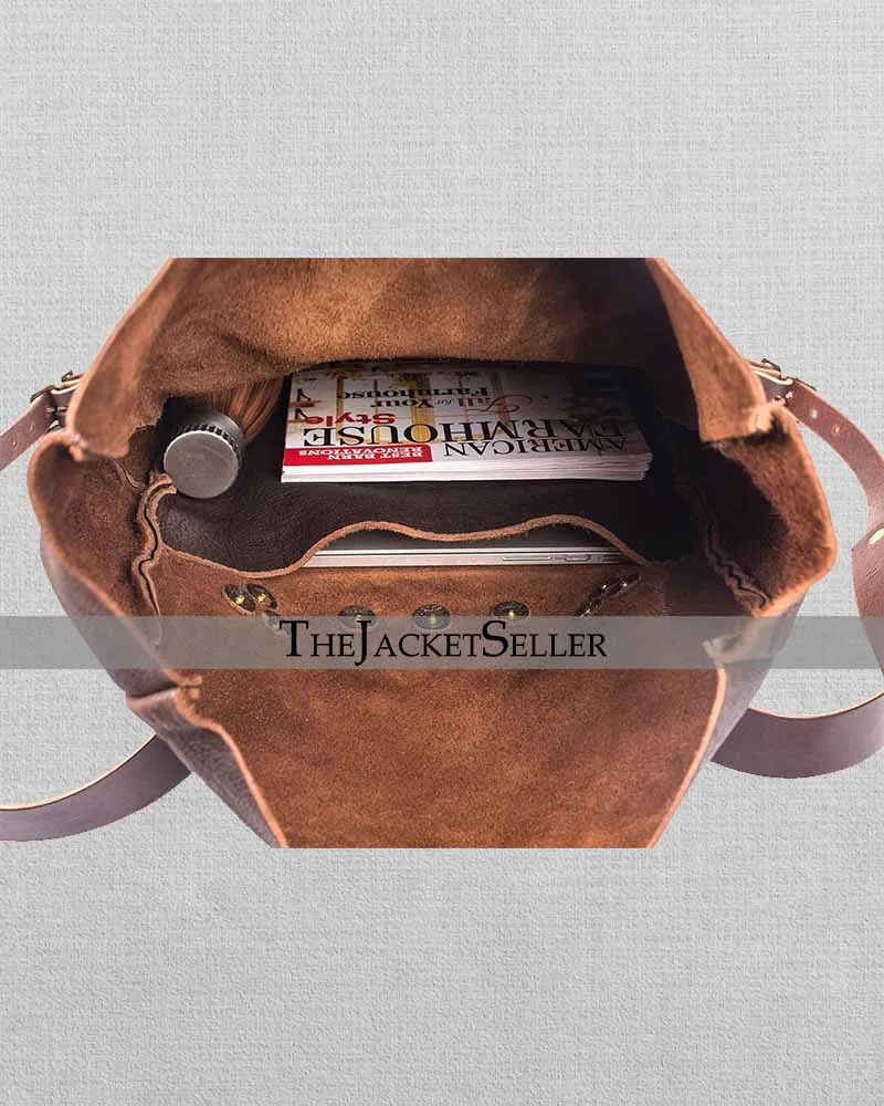 LEATHER ROLL TOP RUCKSACK BACKPACK