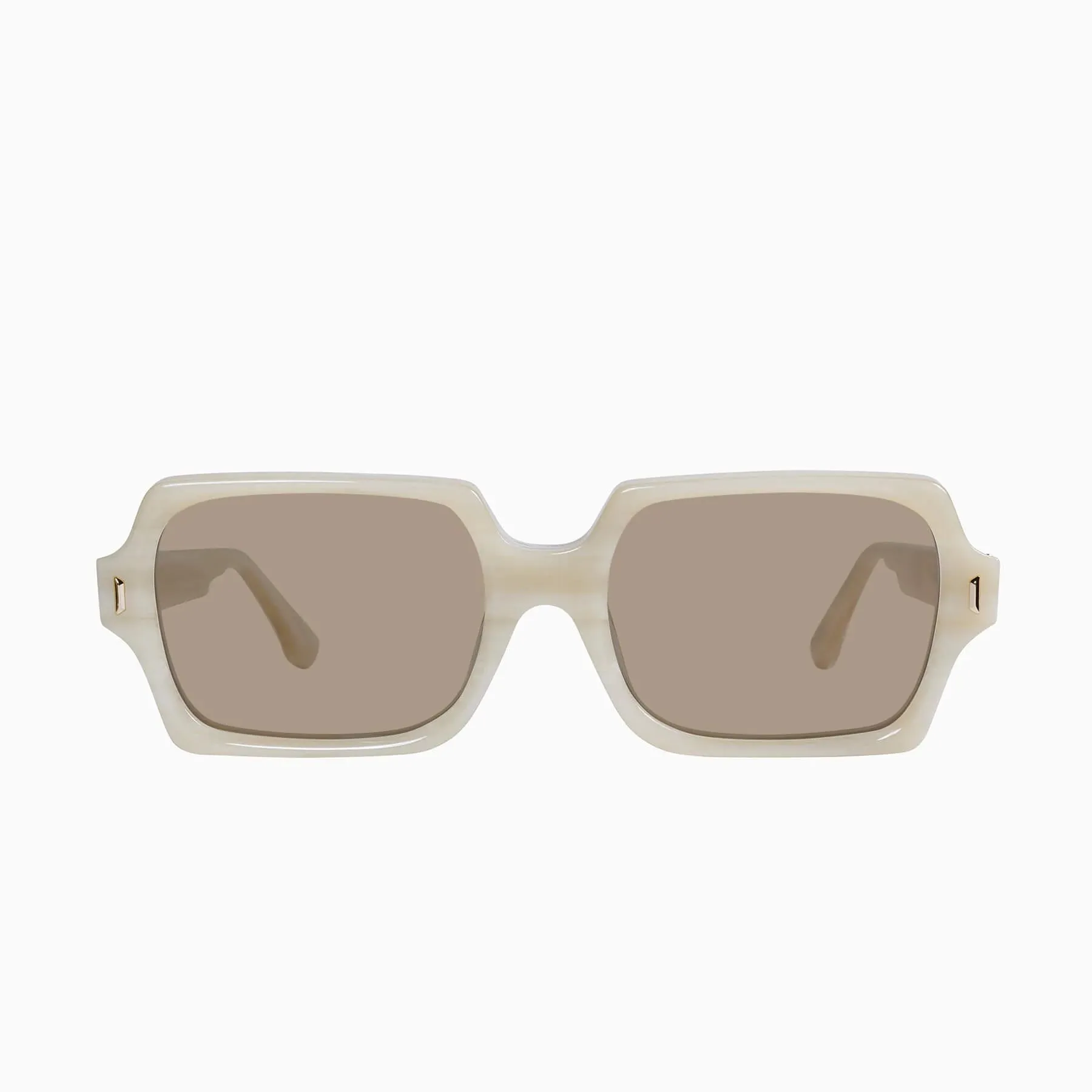 Liberty Sunglasses | Travertine with Gold Metal | Brown Gradient Lens