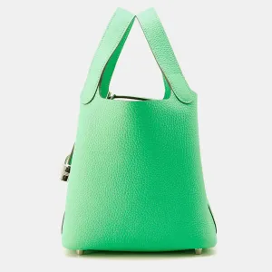 Lock Vert Comic Taurillon Clemence Picotin PM Hobo Bag