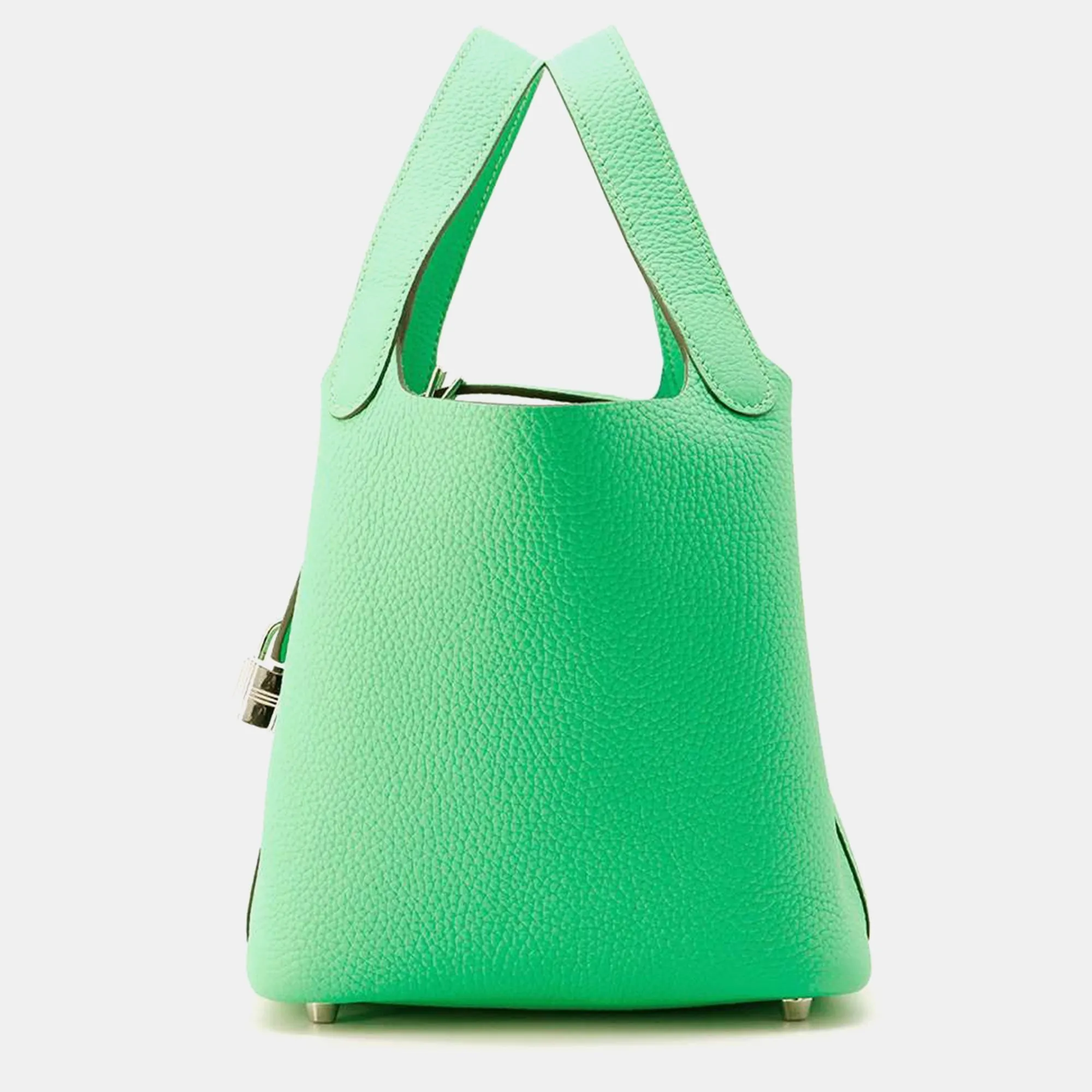 Lock Vert Comic Taurillon Clemence Picotin PM Hobo Bag