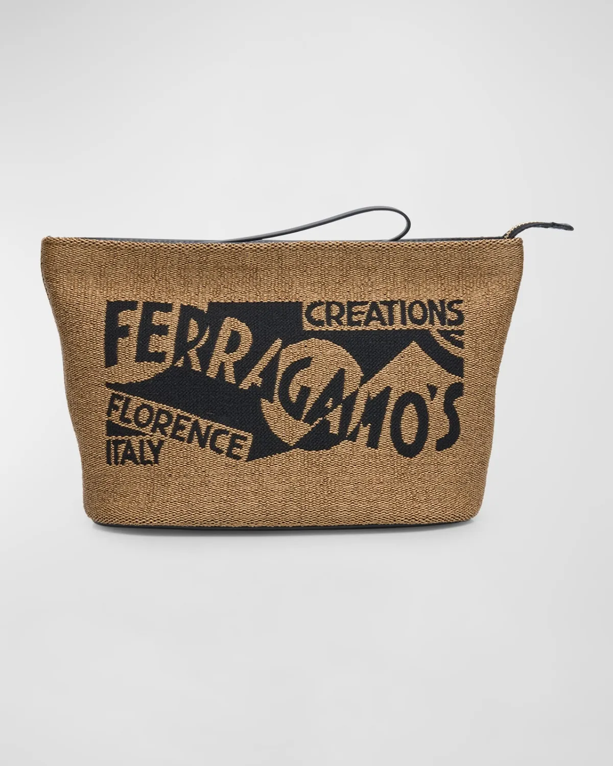 Logo Zip Pouch Bag