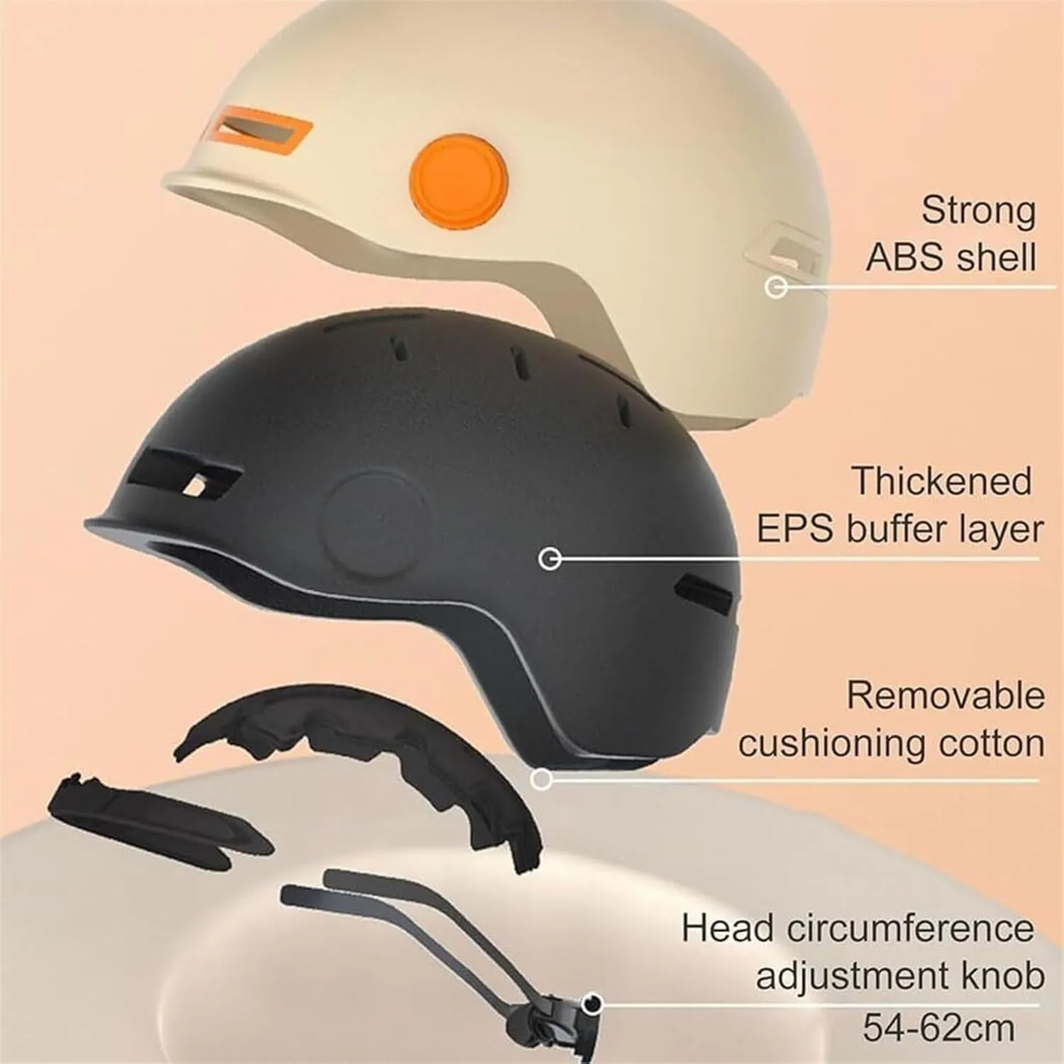 Low Profile Cute Motorcycle Open Face Vespa Cat Ears DOT Approved Helmet,Youth Motorbike Half Helmet with Visor,Men Women Street Scooter Cruiser Moped ATV Electric Helmet