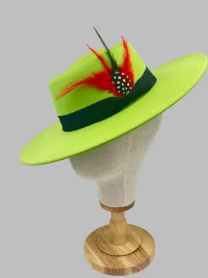 Luxury Round Fedora -red