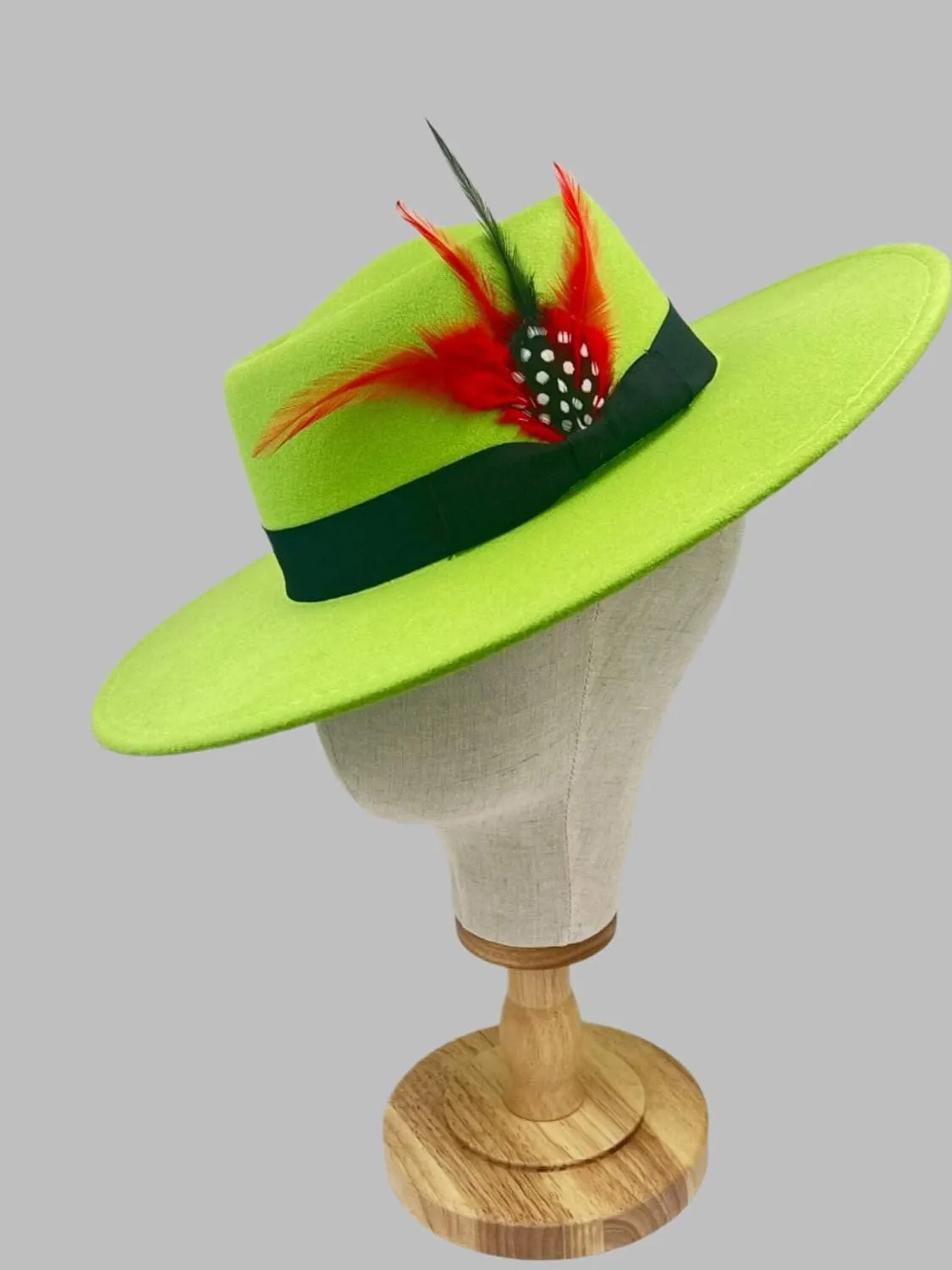 Luxury Round Fedora -red