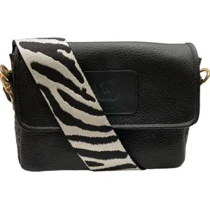 MANDY SMALL.BLACK LEATHER LIMITED EDITION STATEMENT BAG