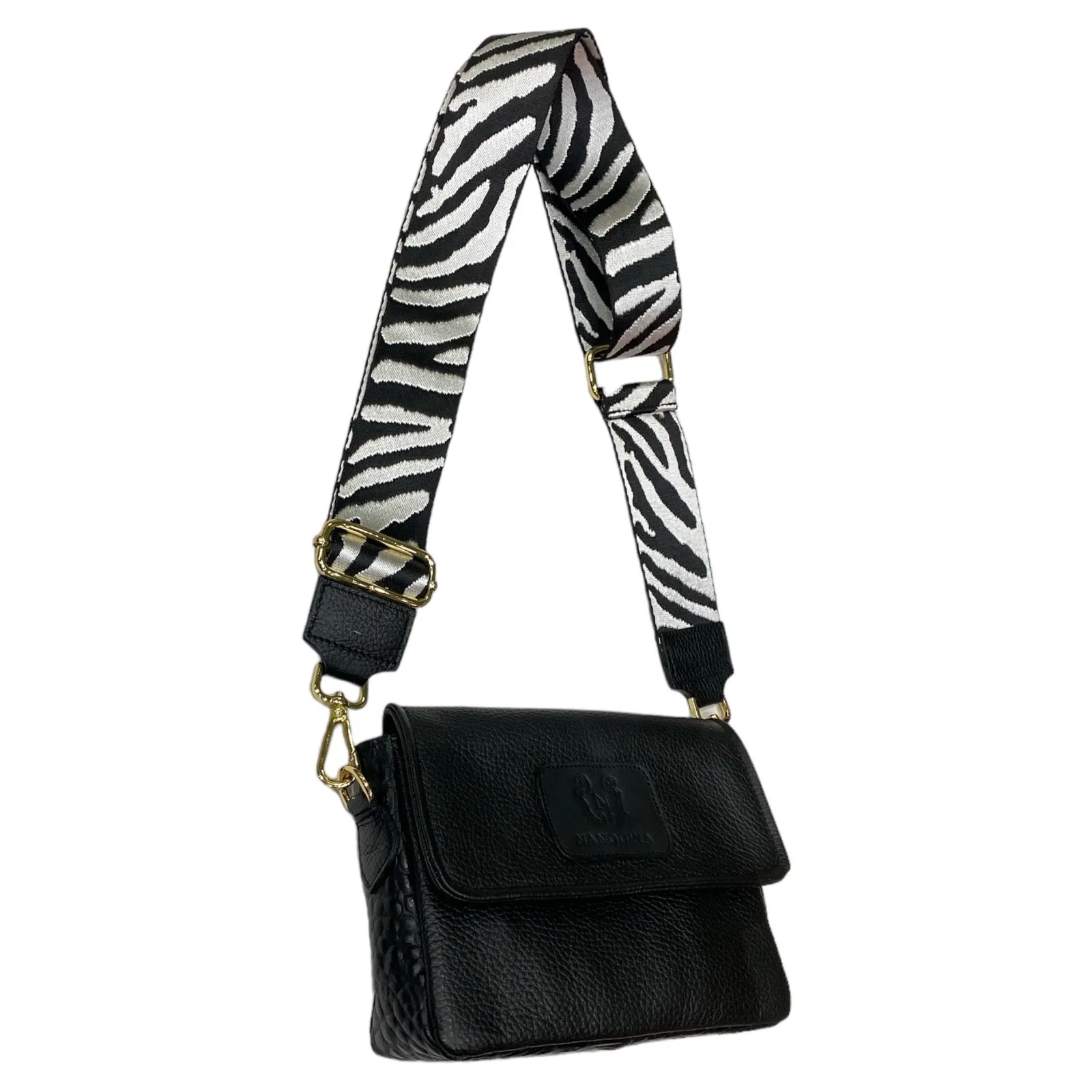 MANDY SMALL.BLACK LEATHER LIMITED EDITION STATEMENT BAG