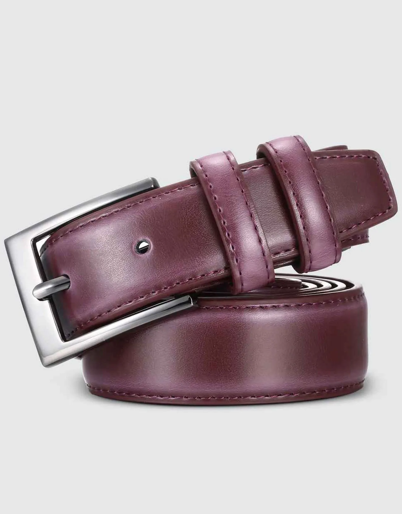 Men's Dual Loop Leather Classic Prong Belt