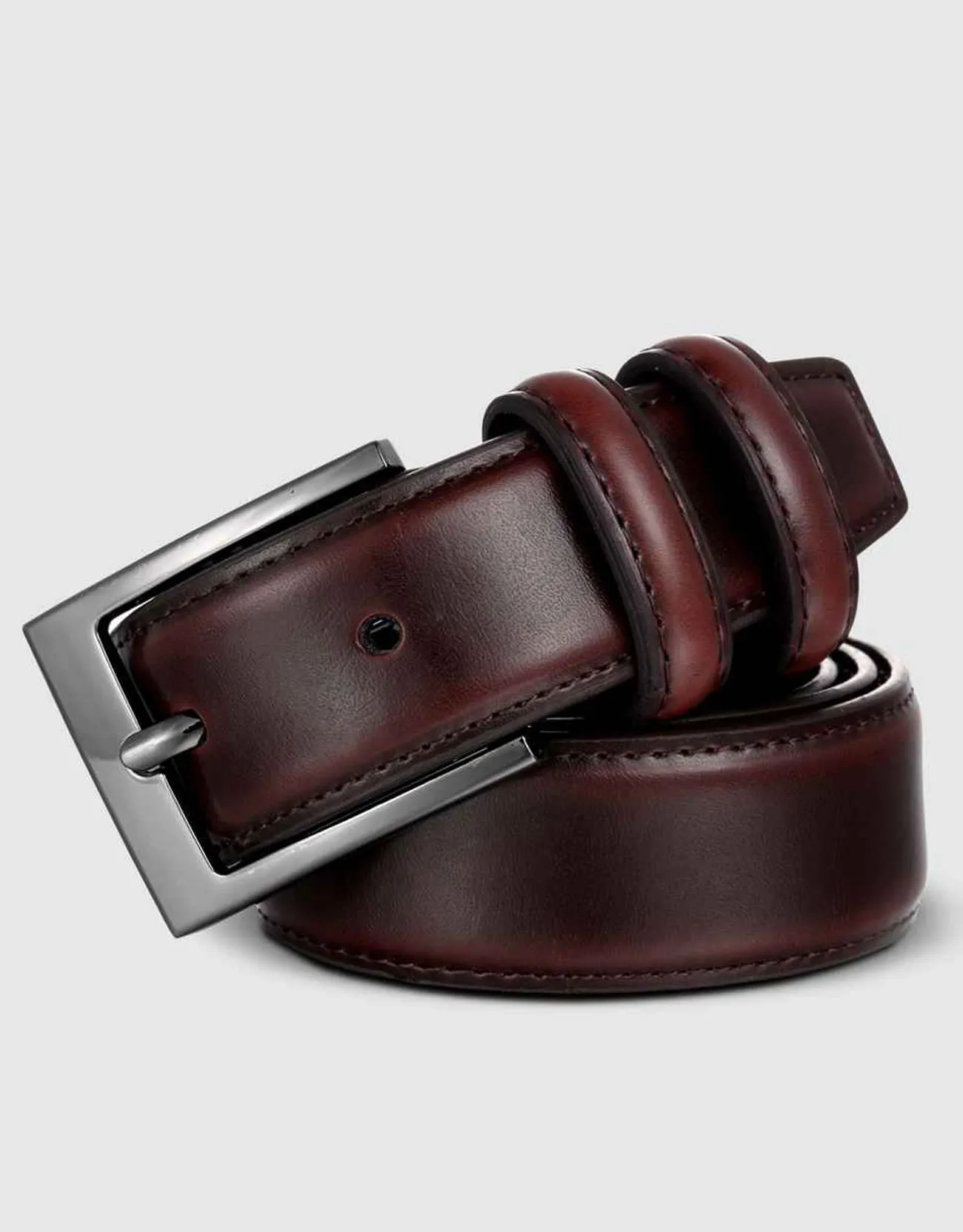 Men's Dual Loop Leather Classic Prong Belt