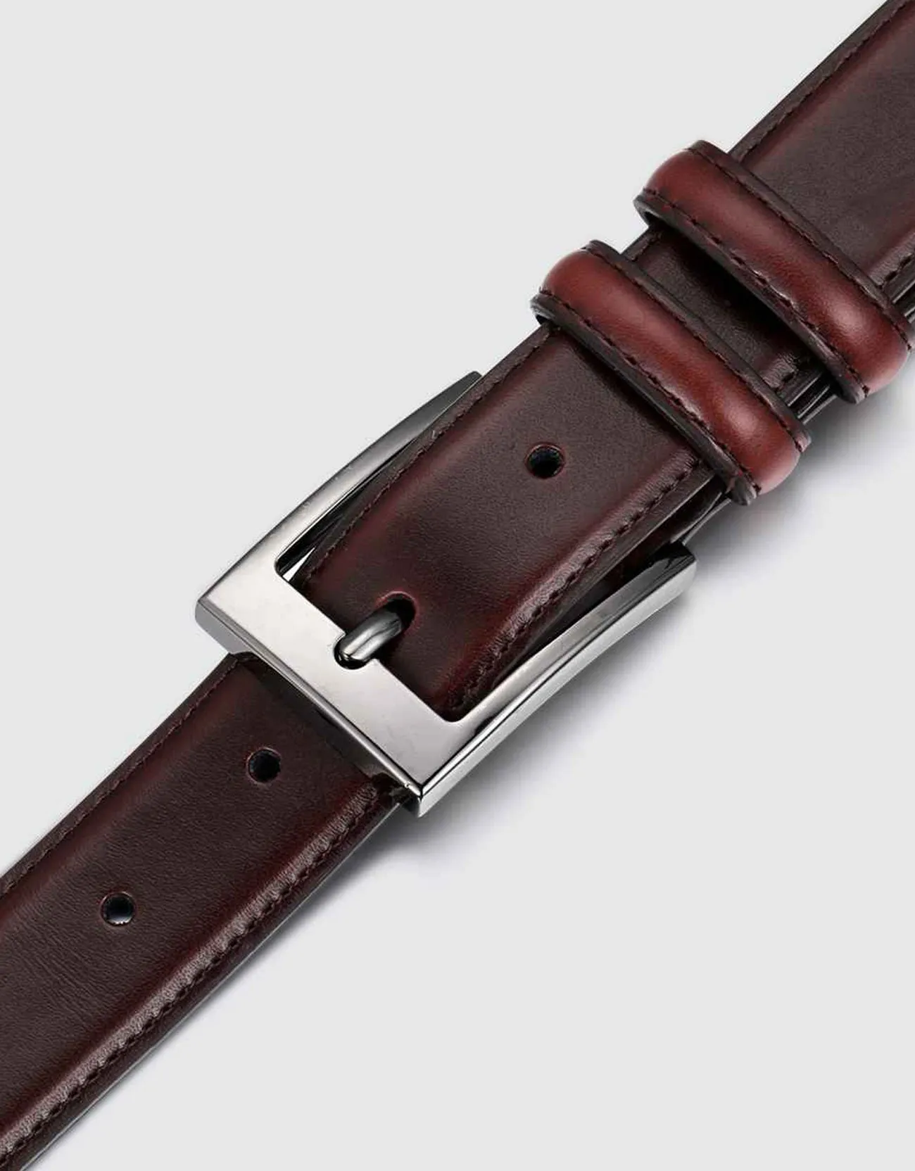 Men's Dual Loop Leather Classic Prong Belt