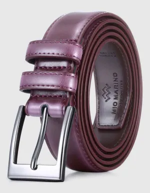Men's Dual Loop Leather Classic Prong Belt