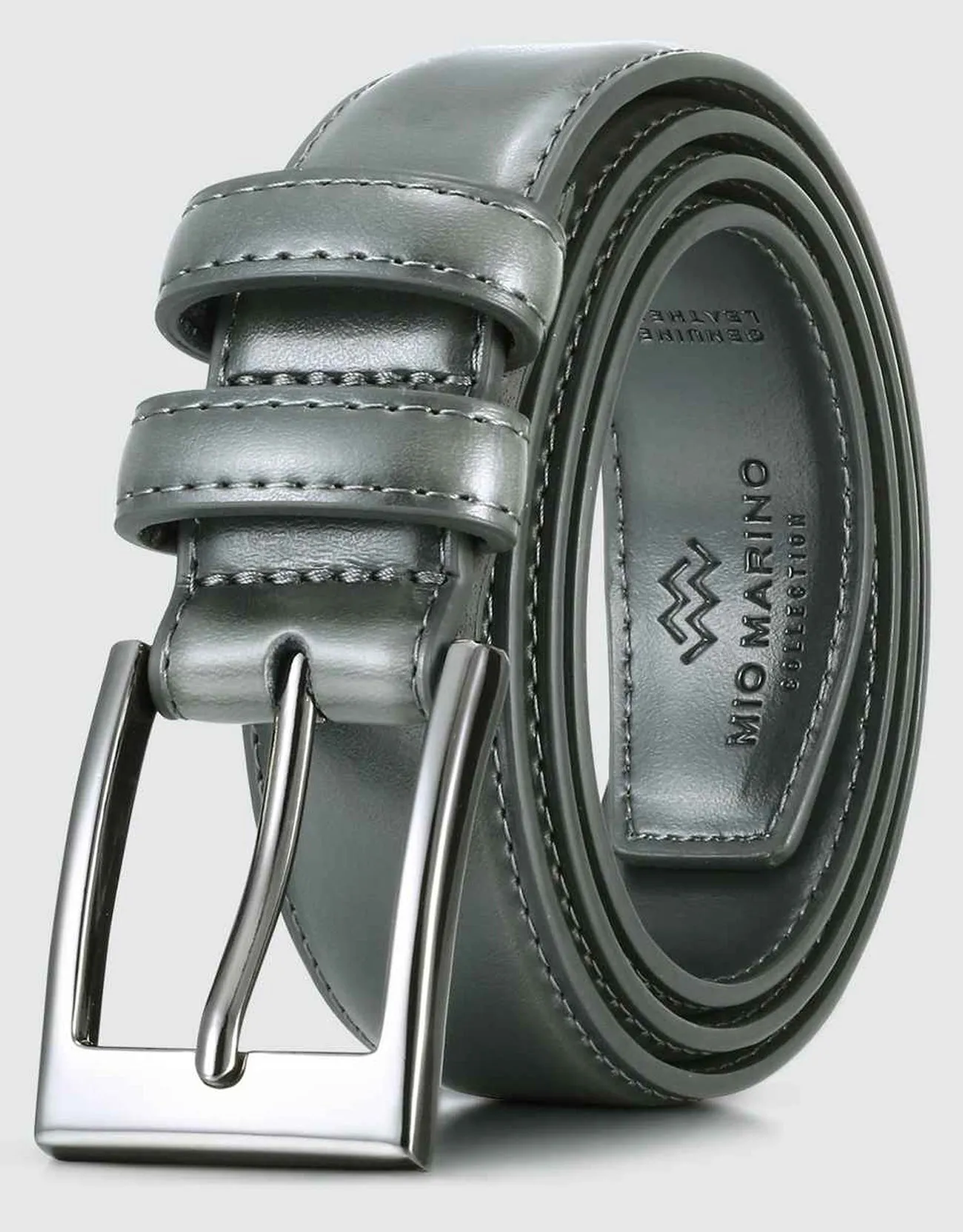 Men's Dual Loop Leather Classic Prong Belt