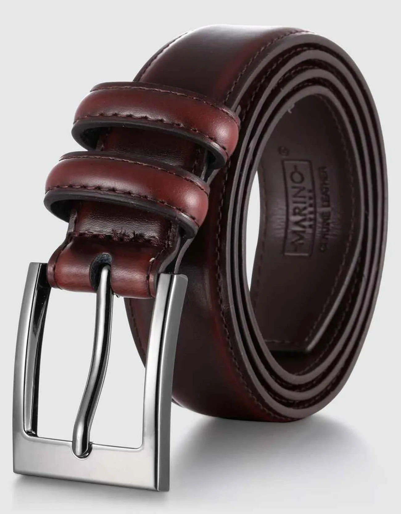 Men's Dual Loop Leather Classic Prong Belt