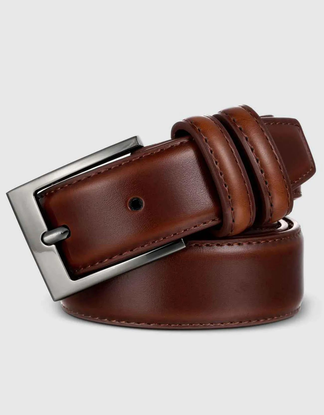Men's Dual Loop Leather Classic Prong Belt