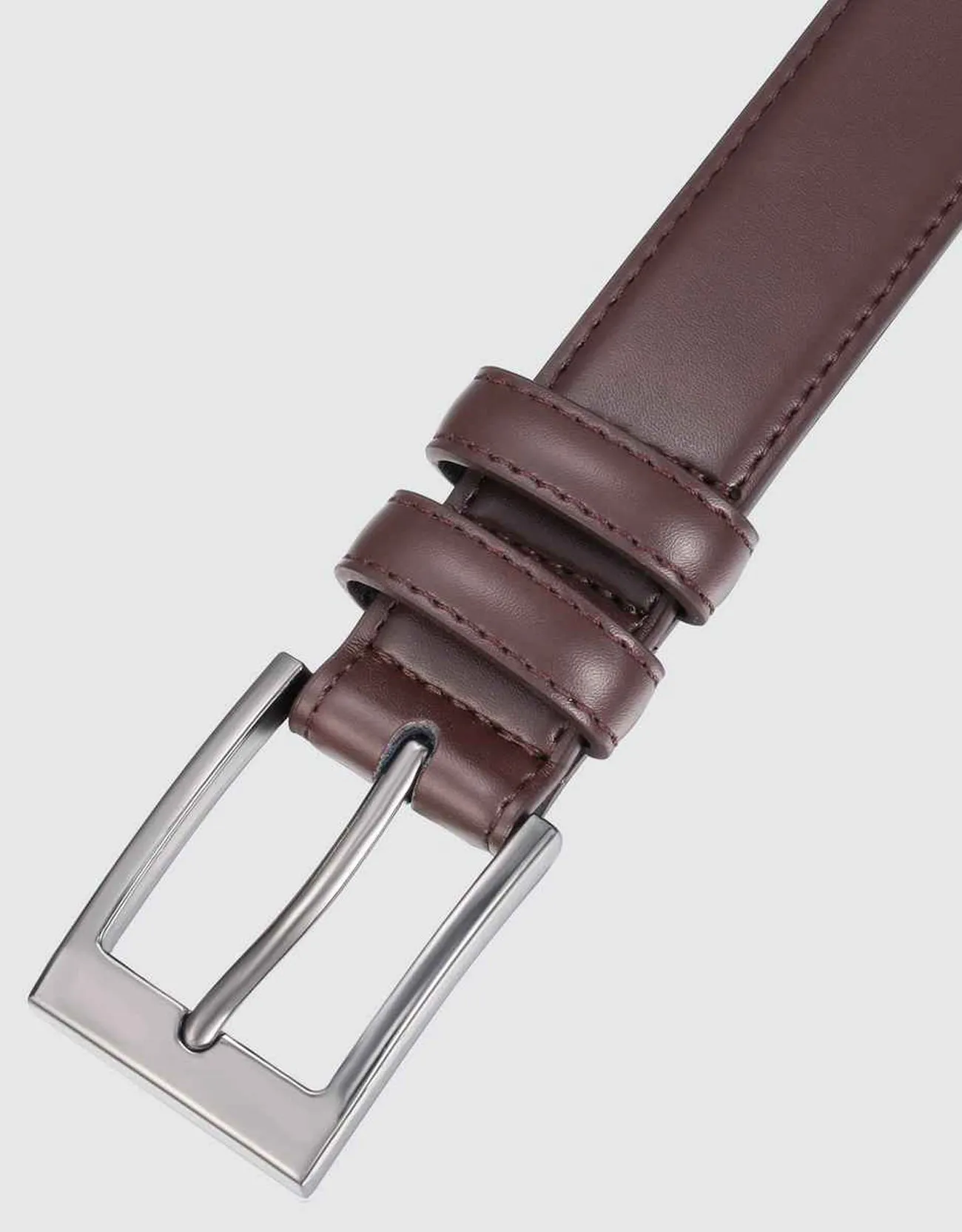 Men's Dual Loop Leather Classic Prong Belt