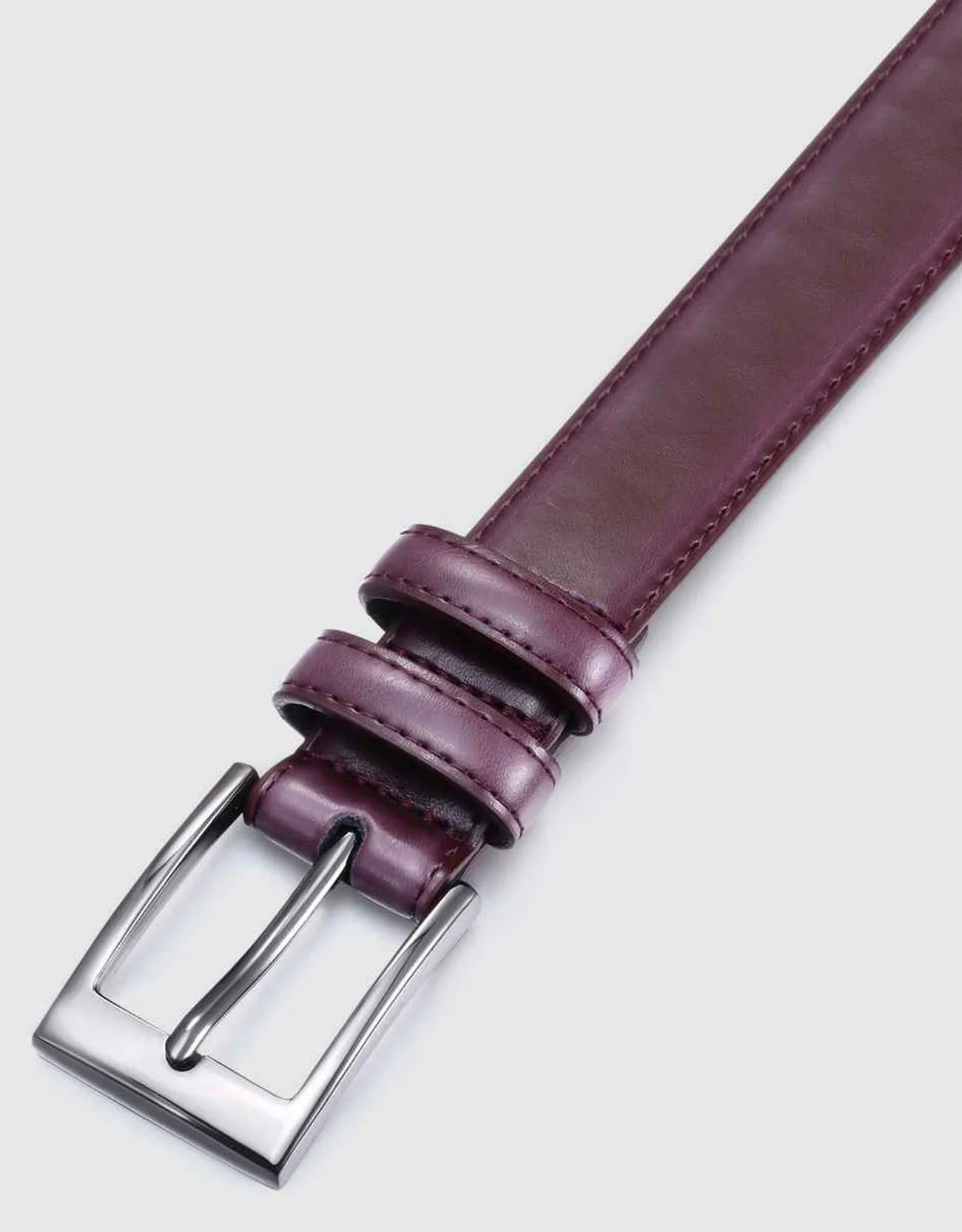 Men's Dual Loop Leather Classic Prong Belt