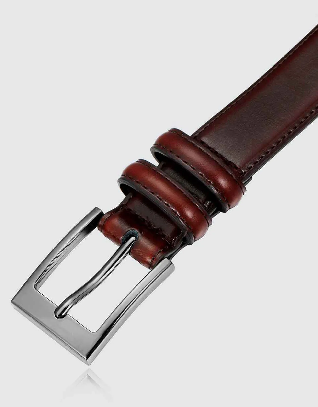 Men's Dual Loop Leather Classic Prong Belt