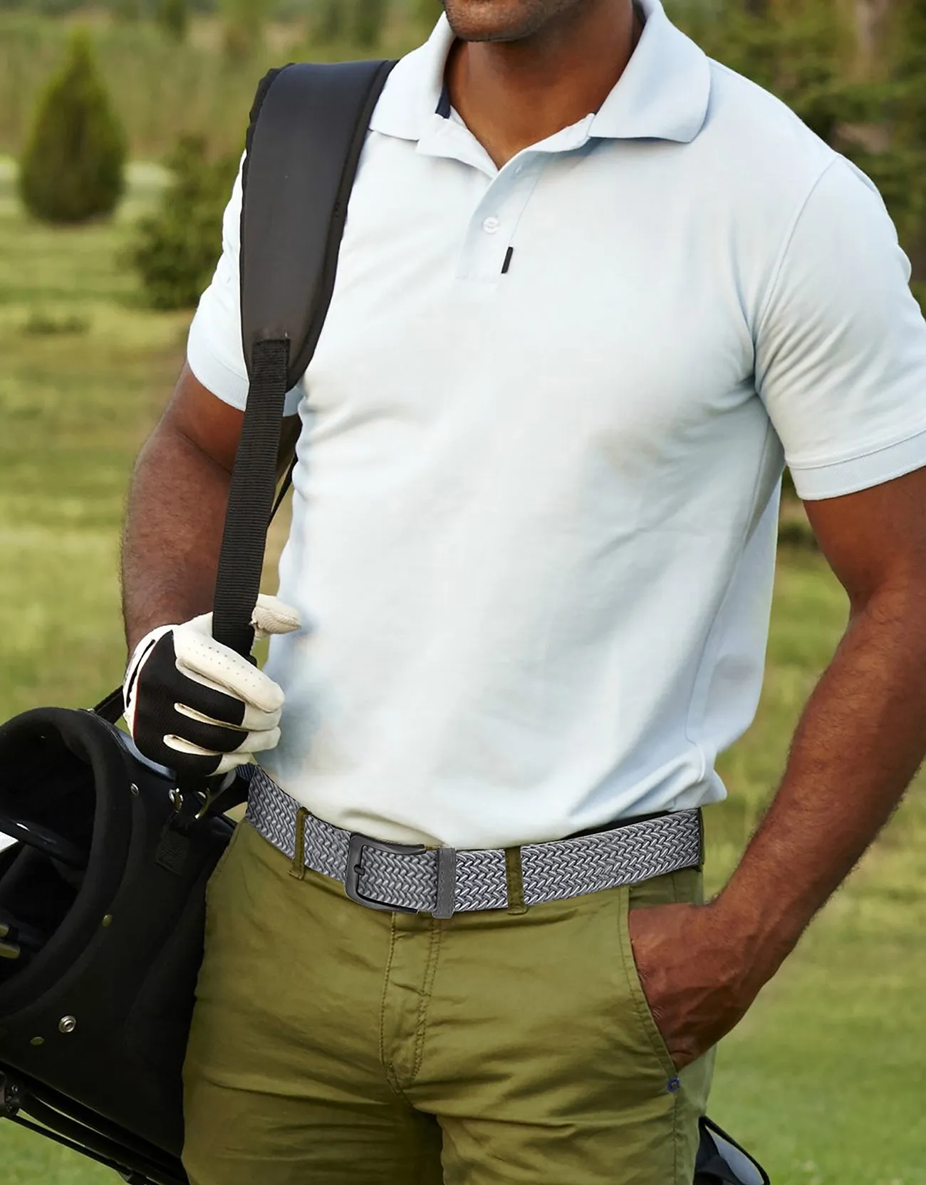 Men's Elastic Braided Stretch Belt