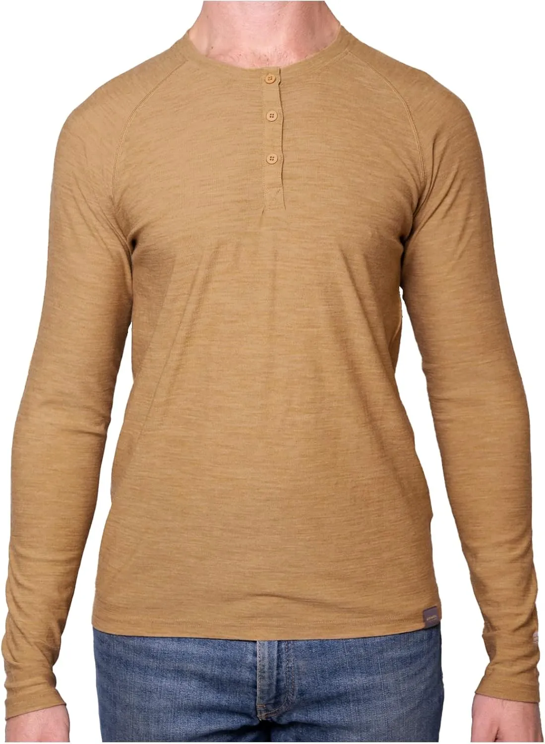 MERIWOOL Men's Base Layer Long Sleeve Henley - Lightweight Merino Wool Thermal