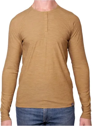 MERIWOOL Men's Base Layer Long Sleeve Henley - Lightweight Merino Wool Thermal