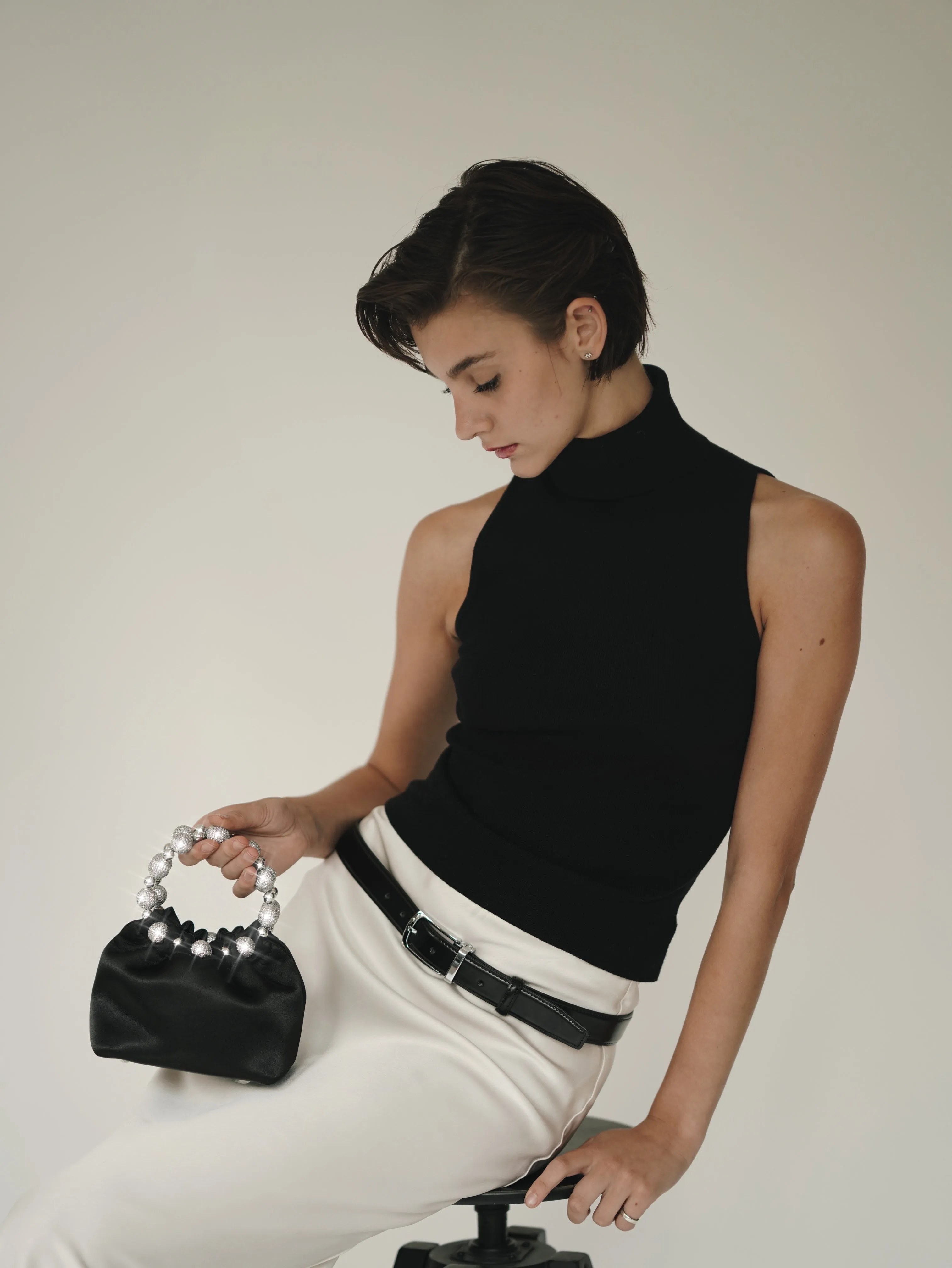Mini Black Diamond Handbag