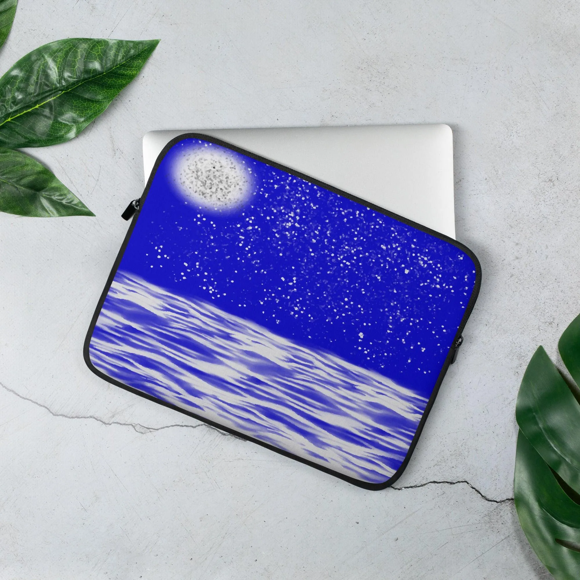 Miniaday Designs Laptop Sleeve Ryan's Lunar Seascape Night Collection by Ryan