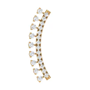 Minimal Diamond Crawler Earring for Cartilage Piercing