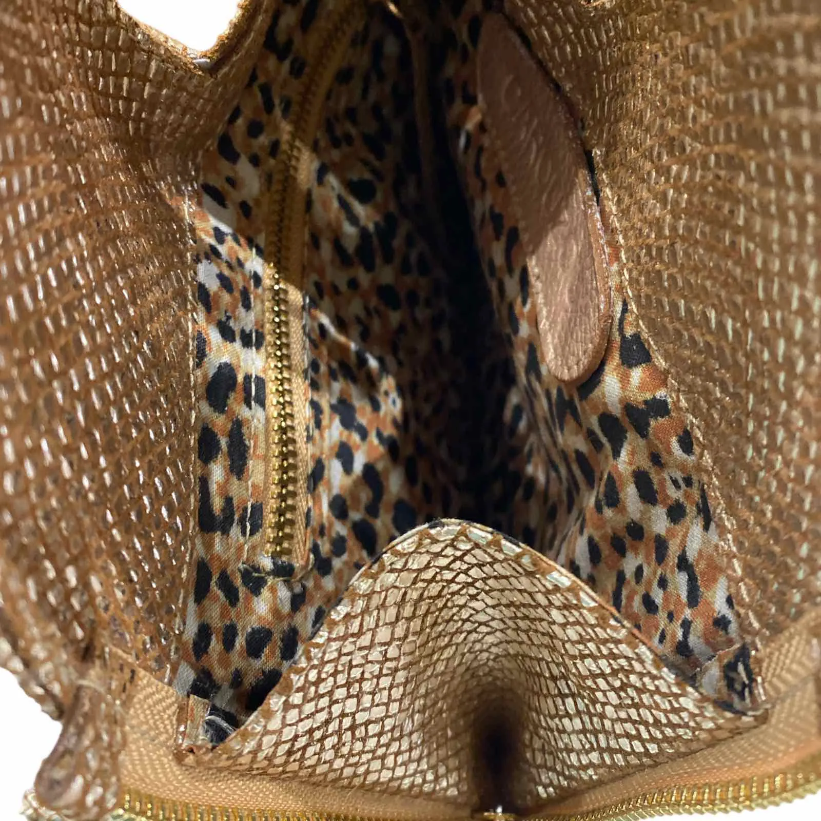 Monica Large. Gold evening bag