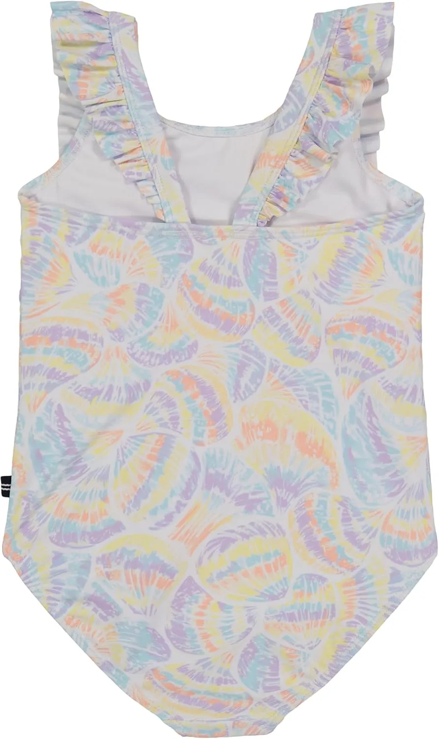 Nautica Girls' One-Piece Swimsuit with UPF 50  Sun Protection, Quick Drying Bathing Suit