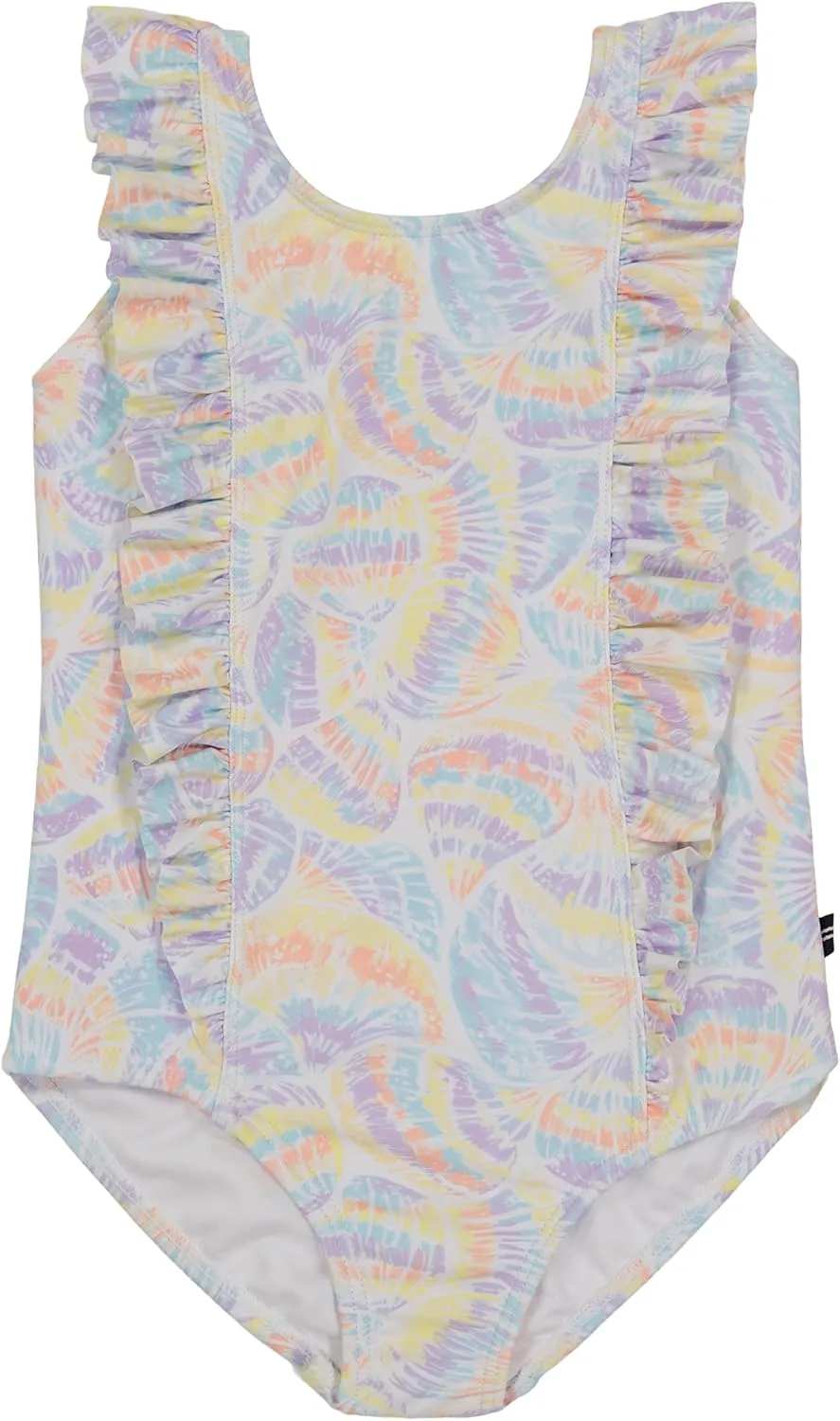 Nautica Girls' One-Piece Swimsuit with UPF 50  Sun Protection, Quick Drying Bathing Suit