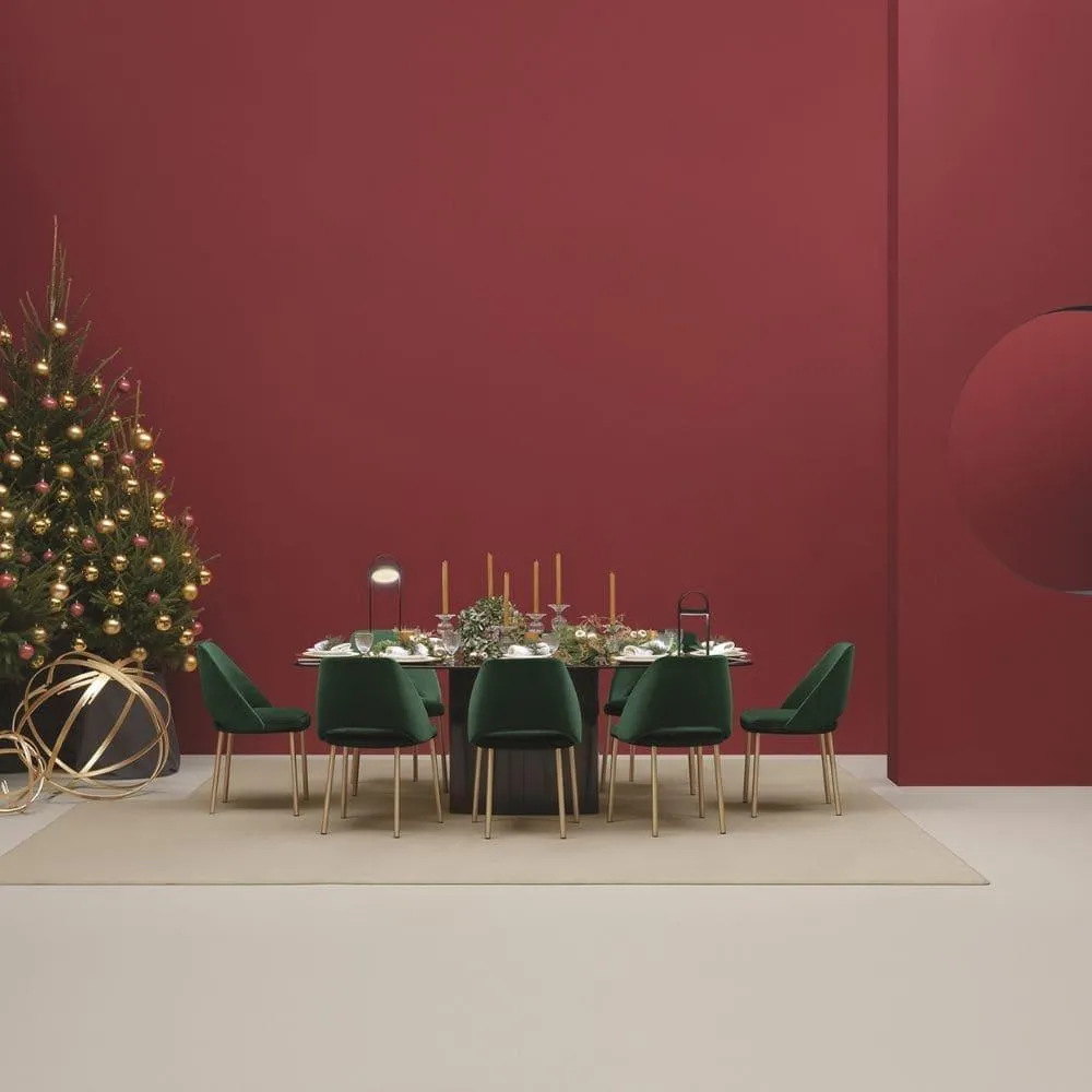 Pedrali Vic 655 padded chair in velvet