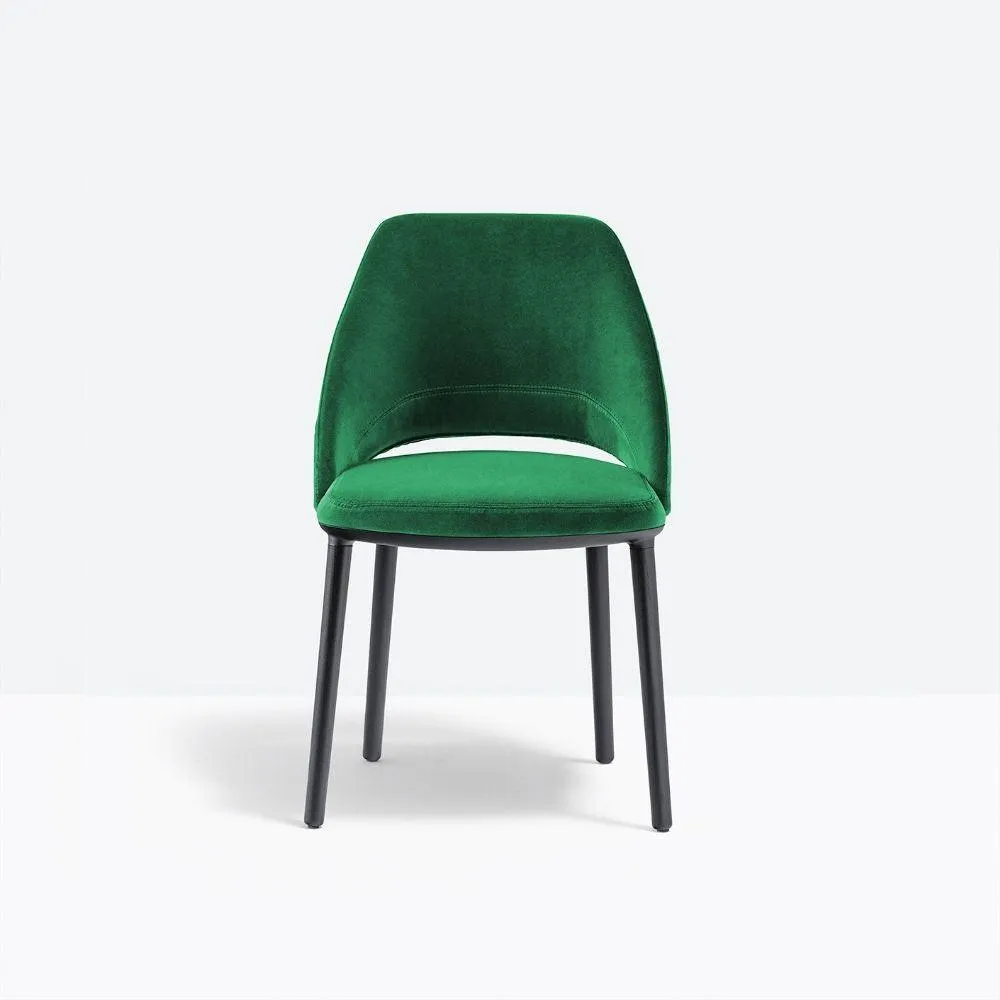 Pedrali Vic 655 padded chair in velvet