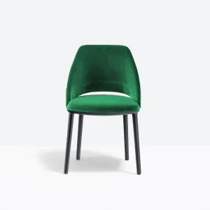 Pedrali Vic 655 padded chair in velvet