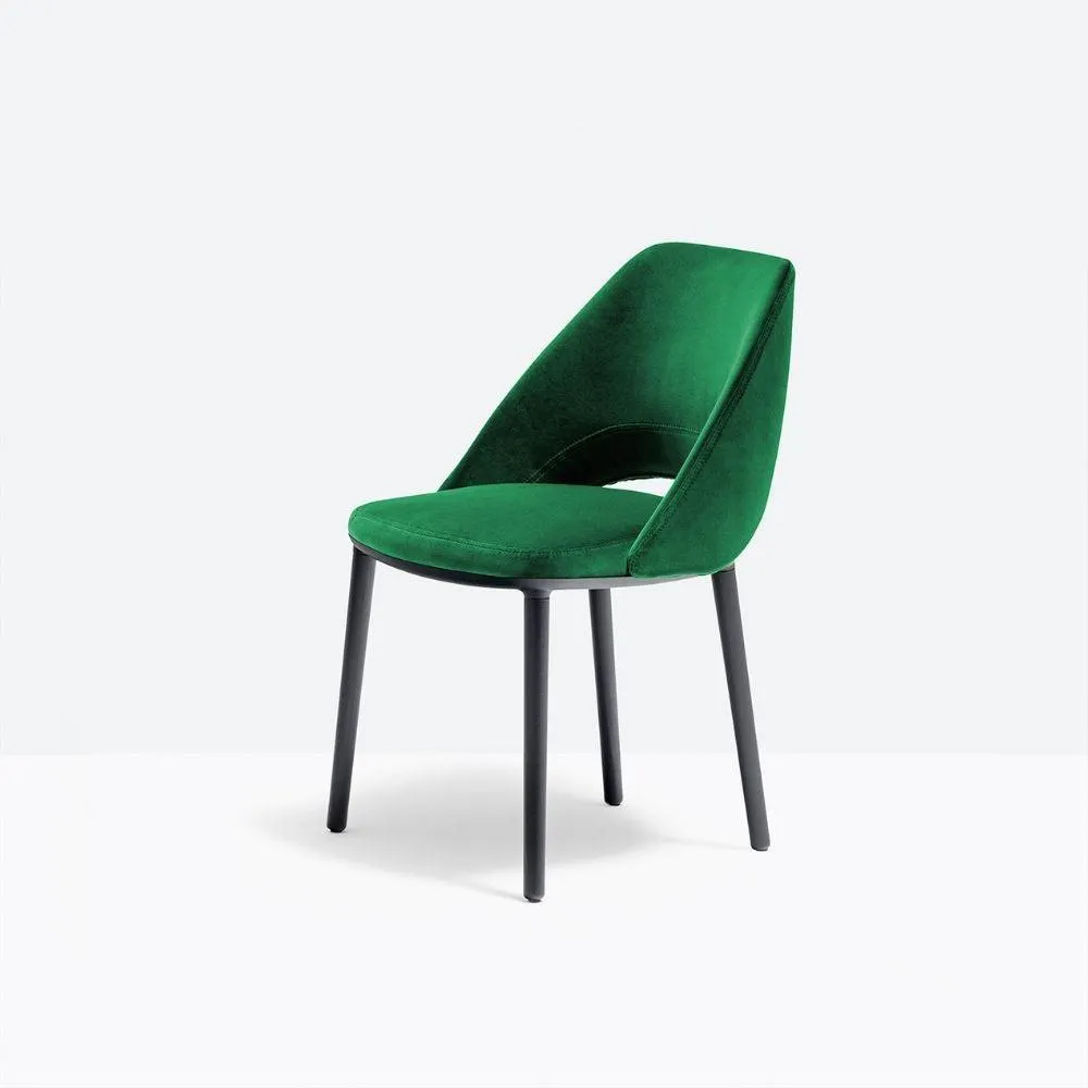 Pedrali Vic 655 padded chair in velvet
