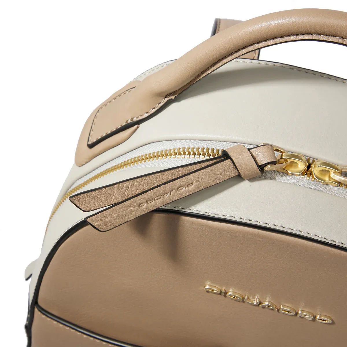 Piquadro - Beige Leather Backpack - CA6454W134 - BEIGE