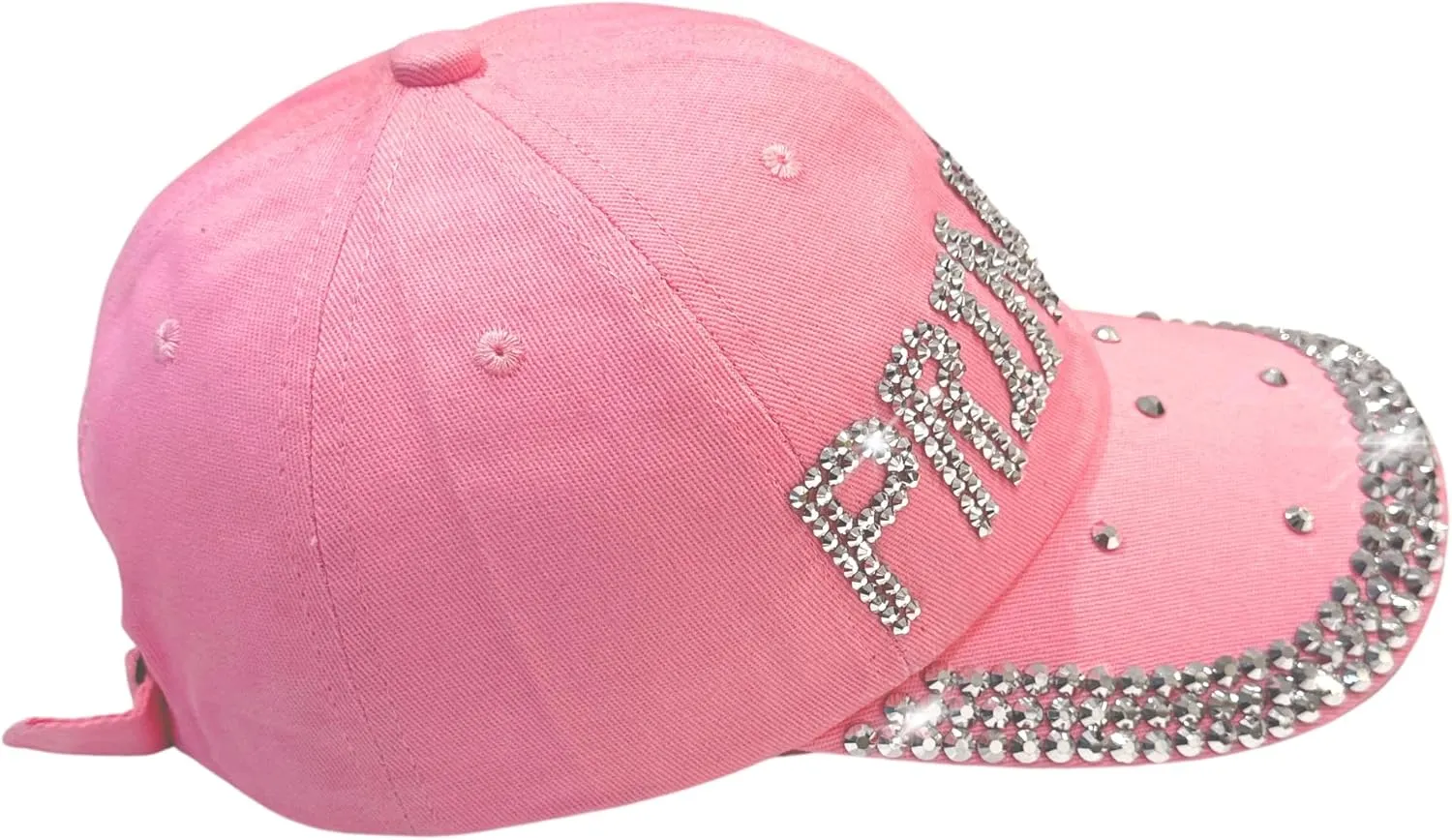 Popfizzy Rhinestone Baseball Cap for Women and Girls, Fun Bedazzled Hats, Cute Bling Denim and Diamond Hat, Sparkly Gifts
