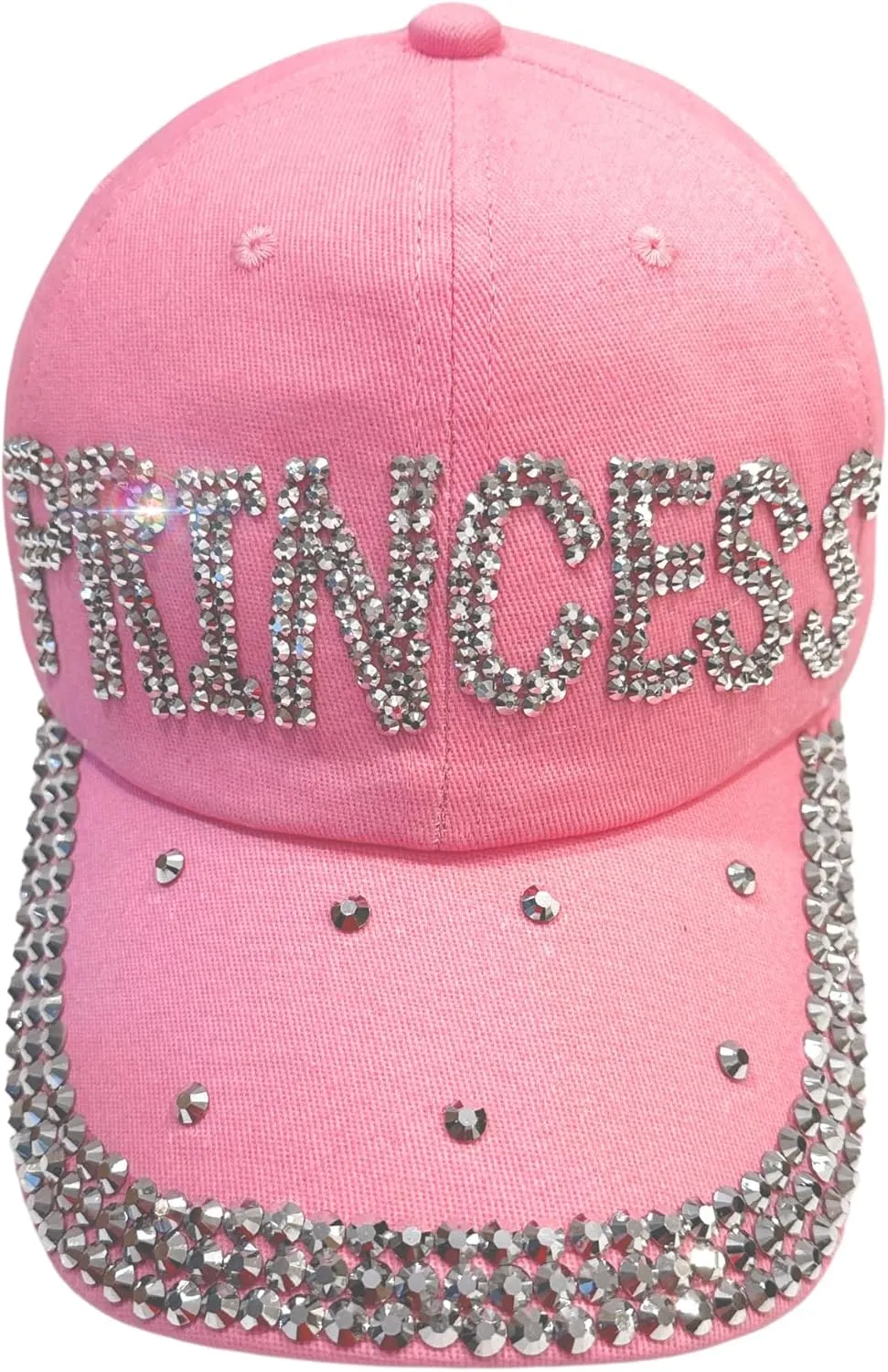 Popfizzy Rhinestone Baseball Cap for Women and Girls, Fun Bedazzled Hats, Cute Bling Denim and Diamond Hat, Sparkly Gifts