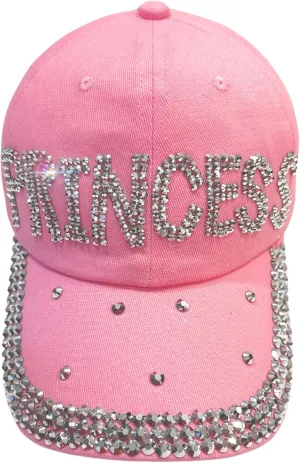 Popfizzy Rhinestone Baseball Cap for Women and Girls, Fun Bedazzled Hats, Cute Bling Denim and Diamond Hat, Sparkly Gifts