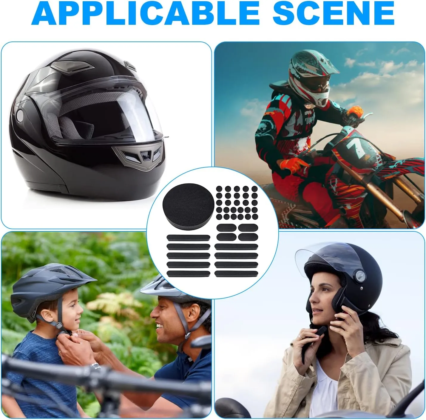 Replacement Universal Foam Pads Kit Universal Airsoft Helmet Pads Bike Helmet Pads for Giro Bell Limar Cycling Motorcycle Helmet